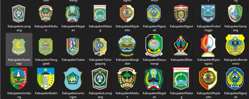 Download, Logo Kabupaten dan Kota se Jawa Timur Format Gif