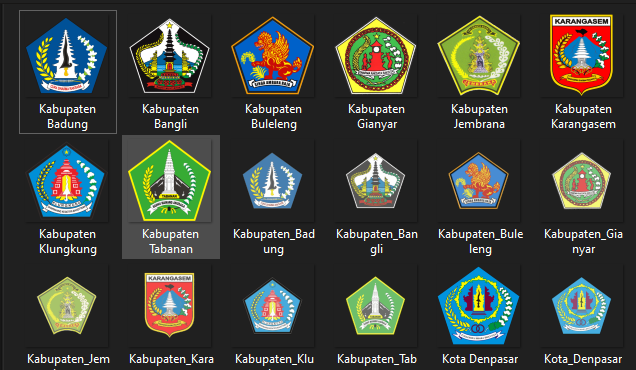 Download, Logo Kabupaten dan Kota se Provinsi Bali Format Gif