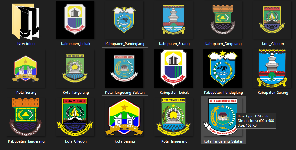 Download, Logo Kabupaten dan Kota se Provinsi Banten Format Gif