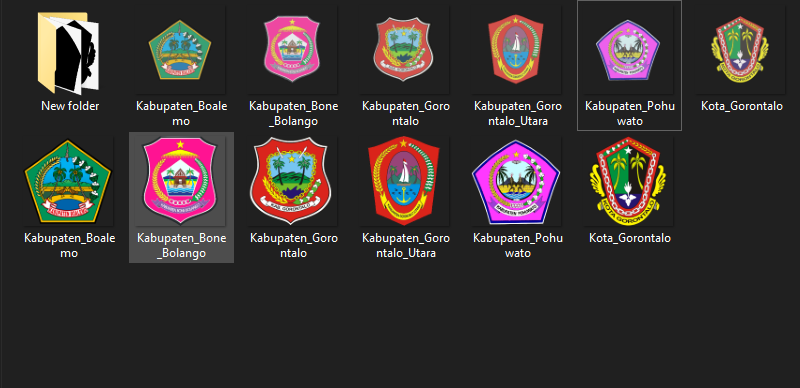 Download, Logo Kabupaten dan Kota se Provinsi Gorontalo Format Gif