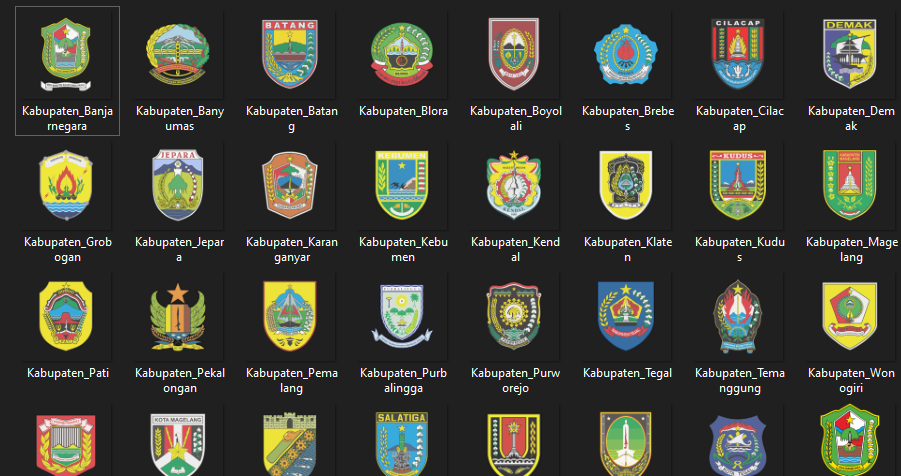 Download, Logo Kabupaten dan Kota se Provinsi Jawa Tengah Format Gif